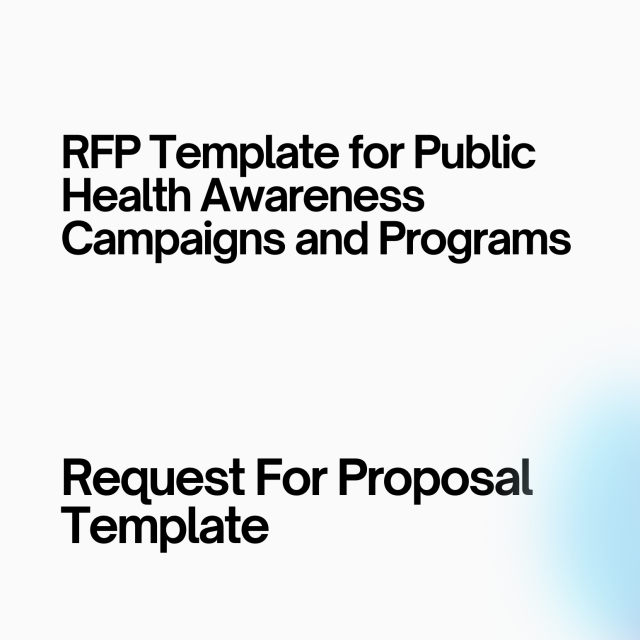 RFP Template for Public Health Awareness Campaigns and Programs