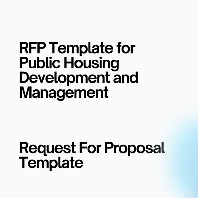 RFP Template for Public Housing Development and Management