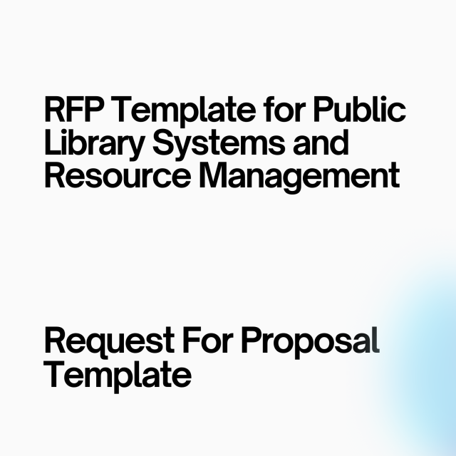 RFP Template for Public Library Systems and Resource Management