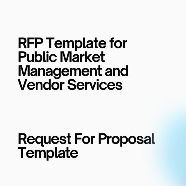 RFP Template for Public Market Management and Vendor Services