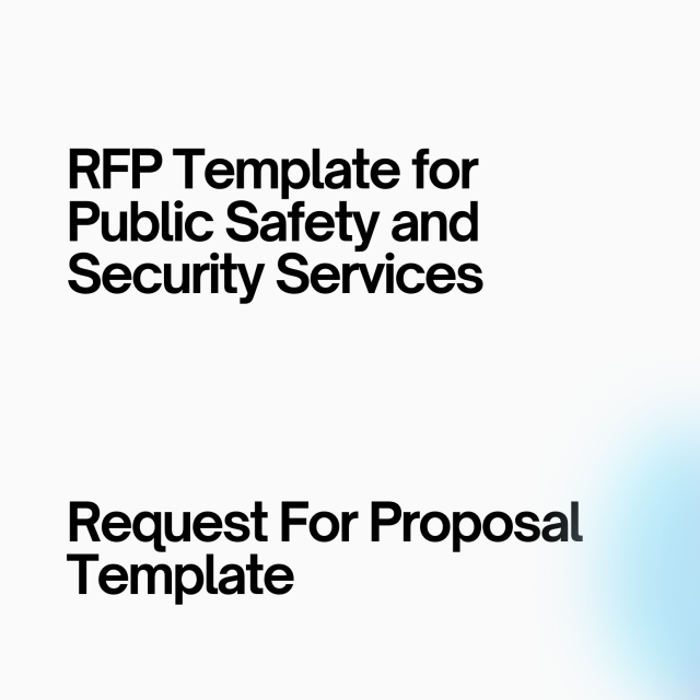 RFP Template for Public Safety and Security Services