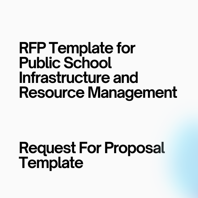 RFP Template for Public School Infrastructure and Resource Management