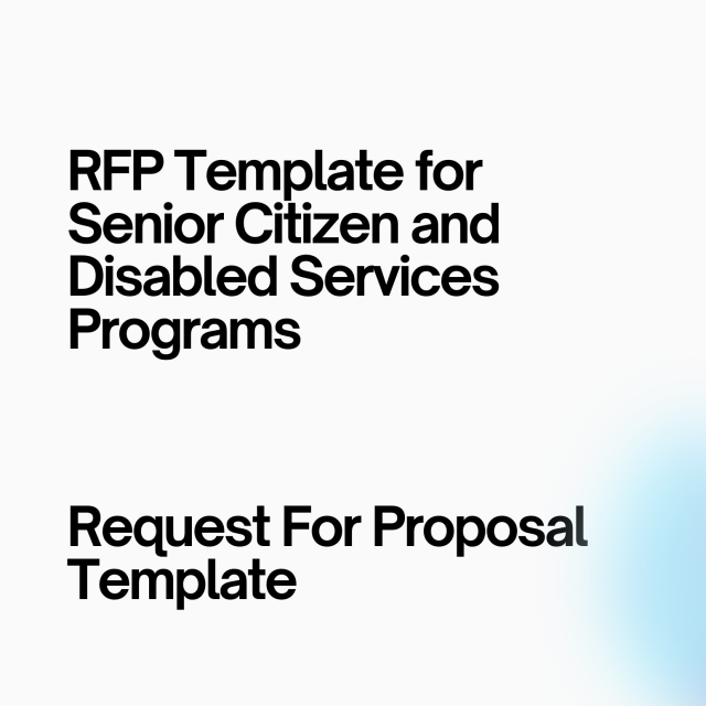 RFP Template for Senior Citizen and Disabled Services Programs