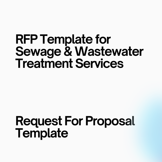 RFP Template for Sewage and Wastewater Treatment Services