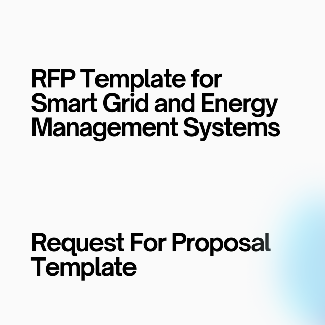 RFP Template for Smart Grid and Energy Management Systems