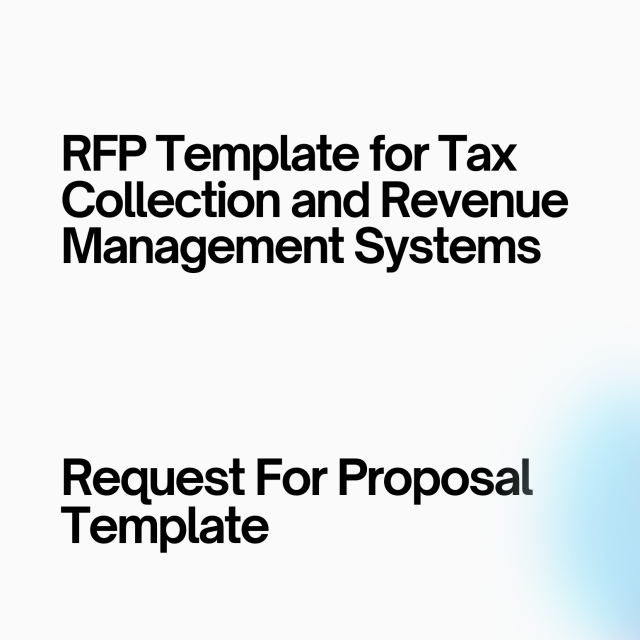 Tax Collection and Revenue Management Systems RFP Template