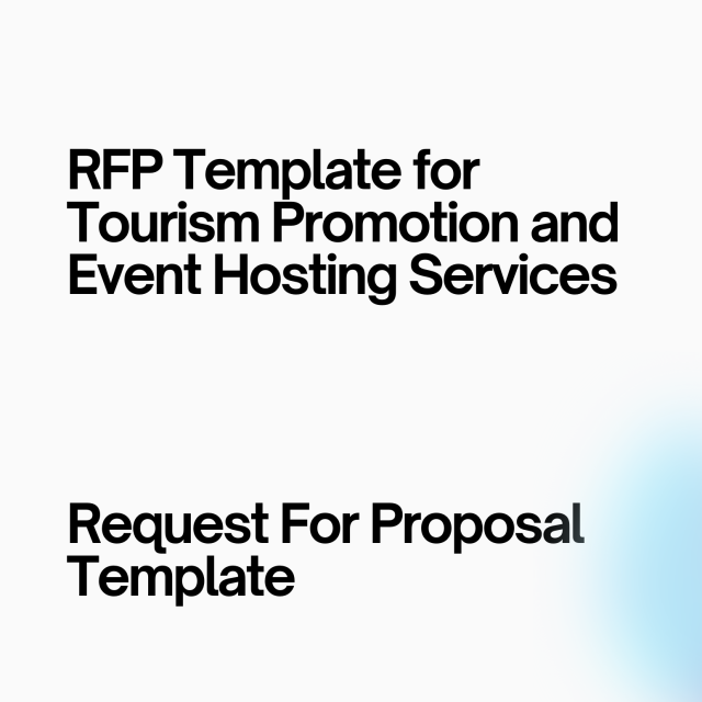 RFP Template for Tourism Promotion and Event Hosting Services