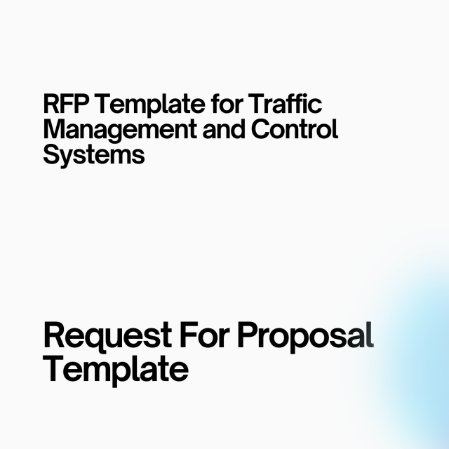 RFP Template for Traffic Management and Control Systems