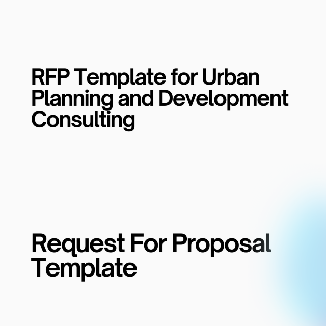 Urban Planning and Development Consulting RFP Template