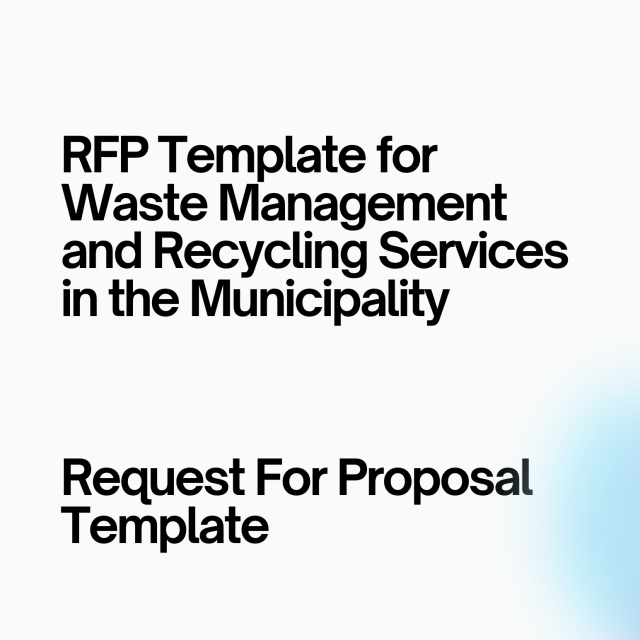 RFP Template for Waste Management and Recycling Services in the Municipality