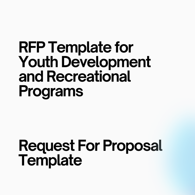 RFP Template for Youth Development and Recreational Programs