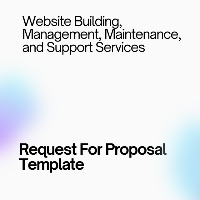 Request for Proposal (RFP) Template for Website Management, Maintenance, and Support Services