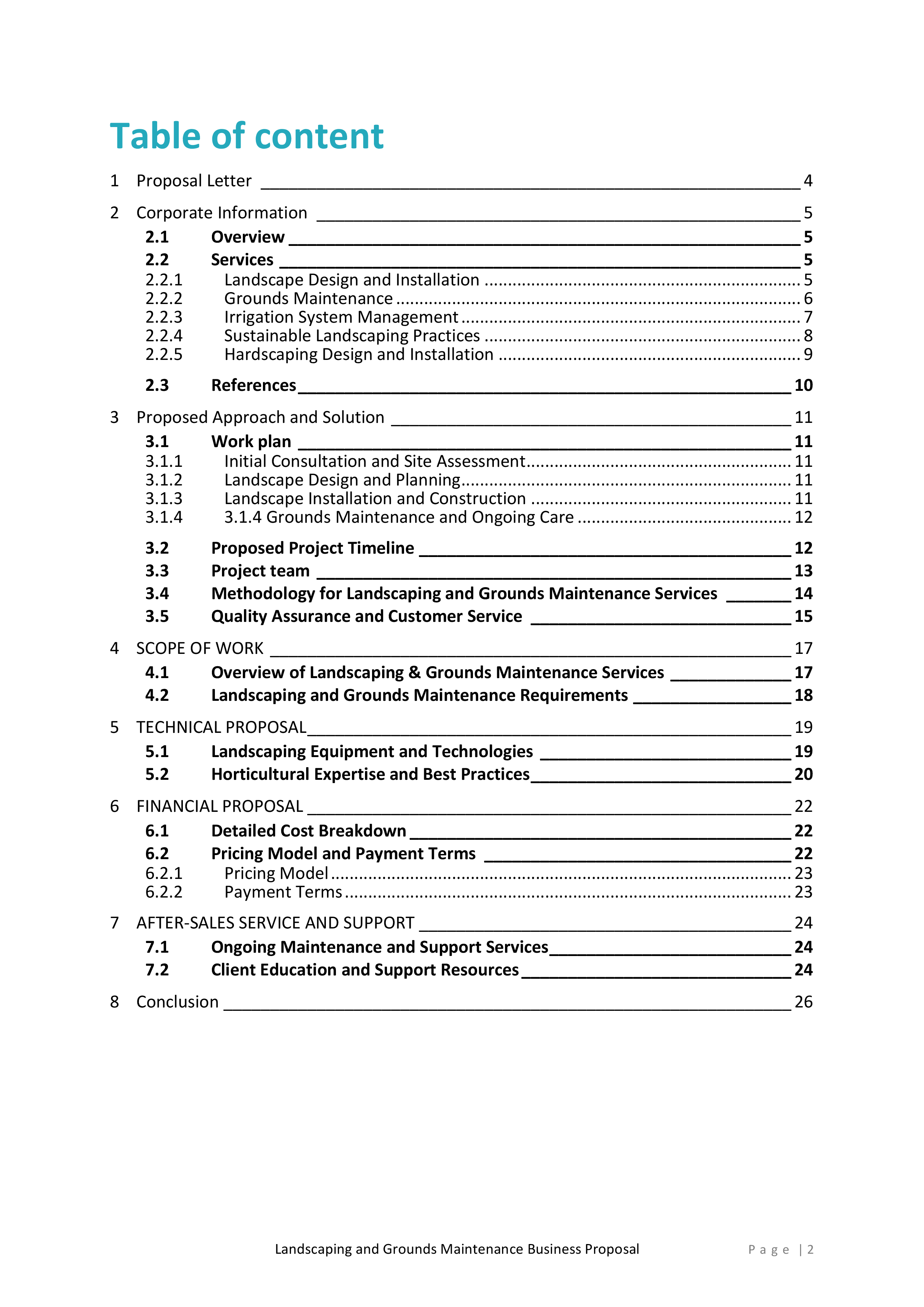 Landscaping and Grounds Maintenance Proposal Template - Image 3