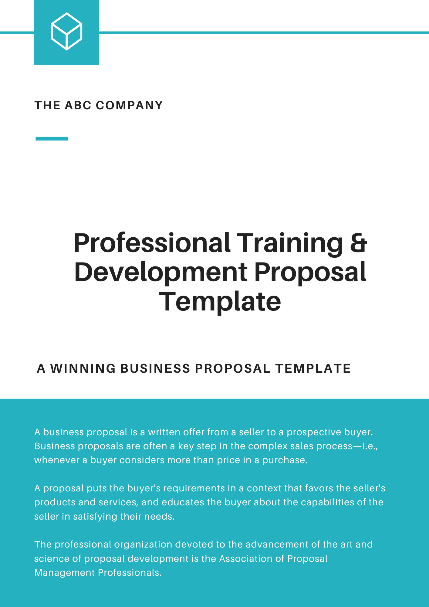 Professional Training and Development Proposal Template