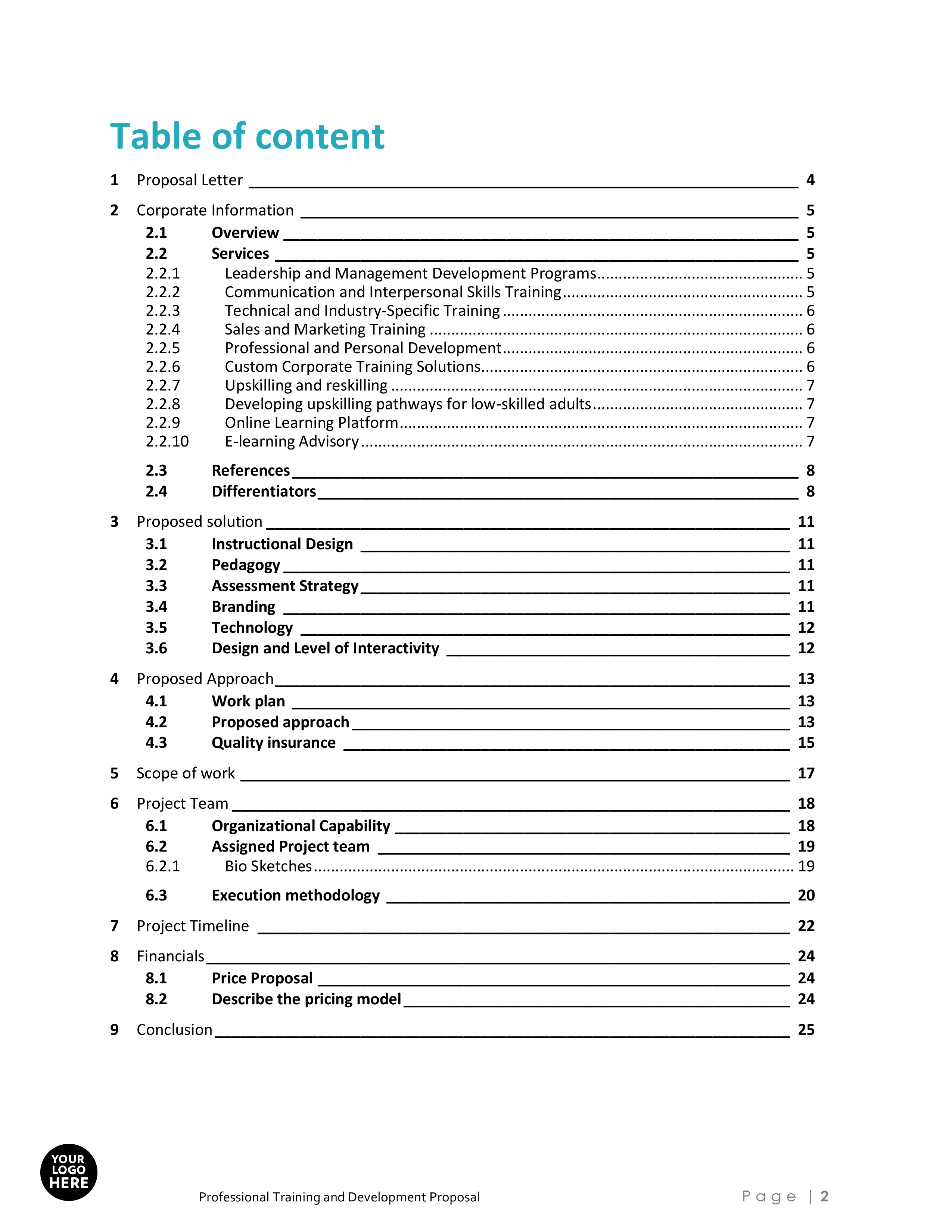 Professional Training and Development Proposal Template - Image 3