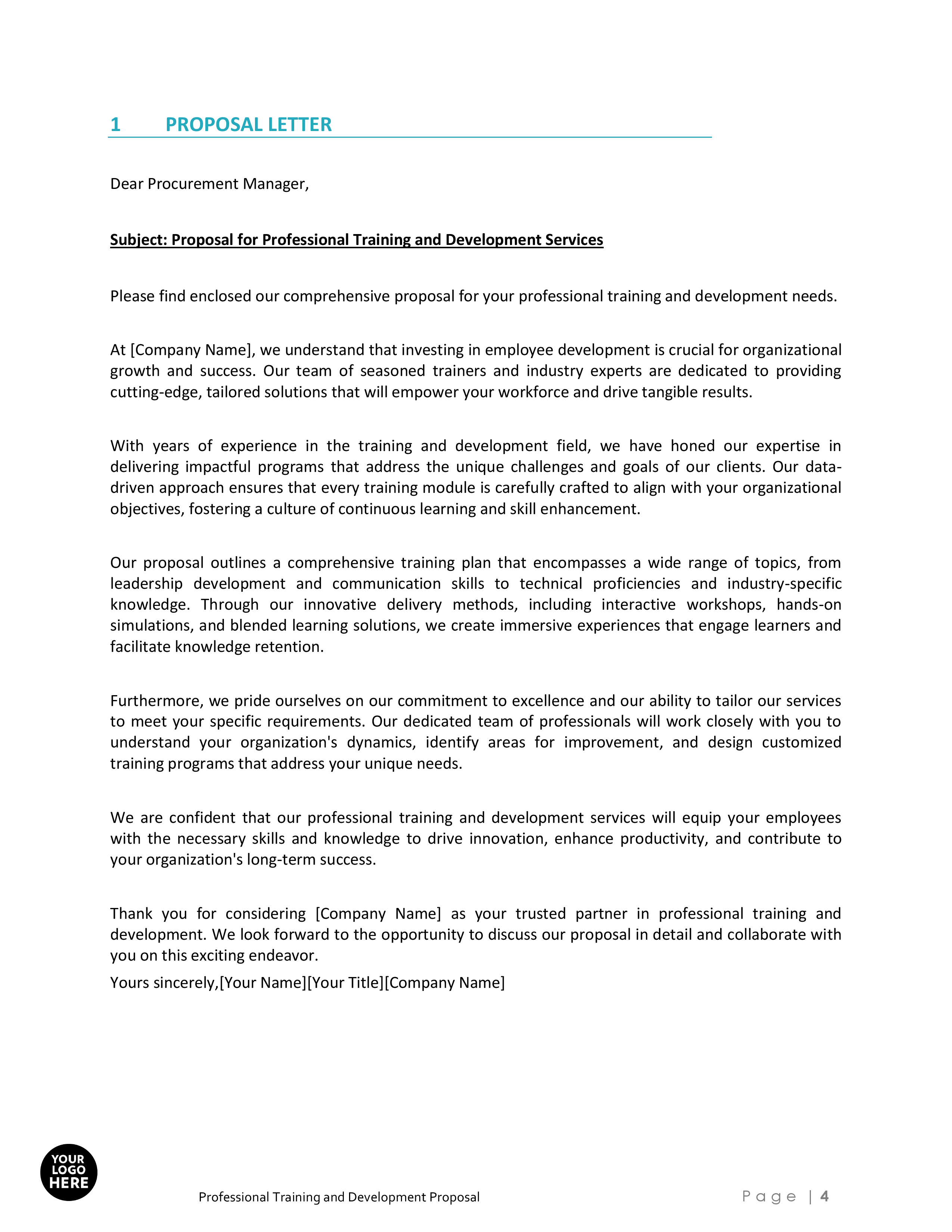 Professional Training and Development Proposal Template - Image 5