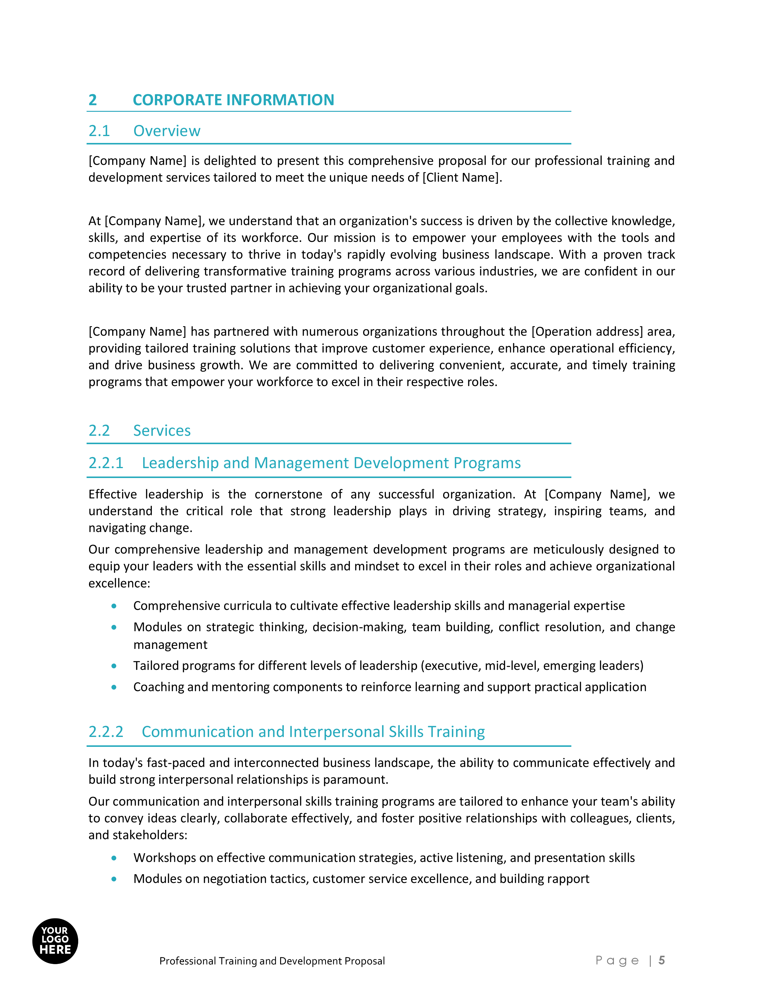Professional Training and Development Proposal Template - Image 6