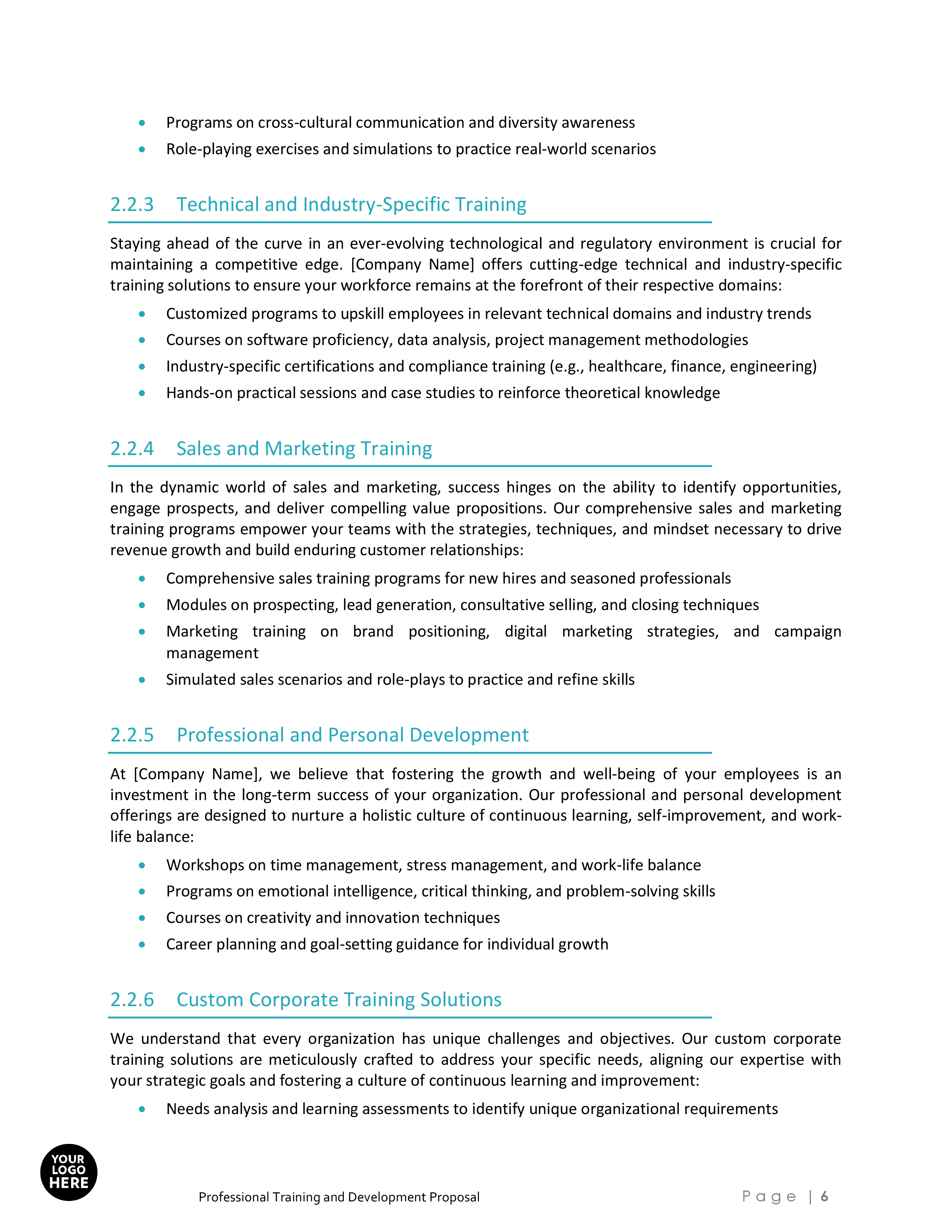 Professional Training and Development Proposal Template - Image 7
