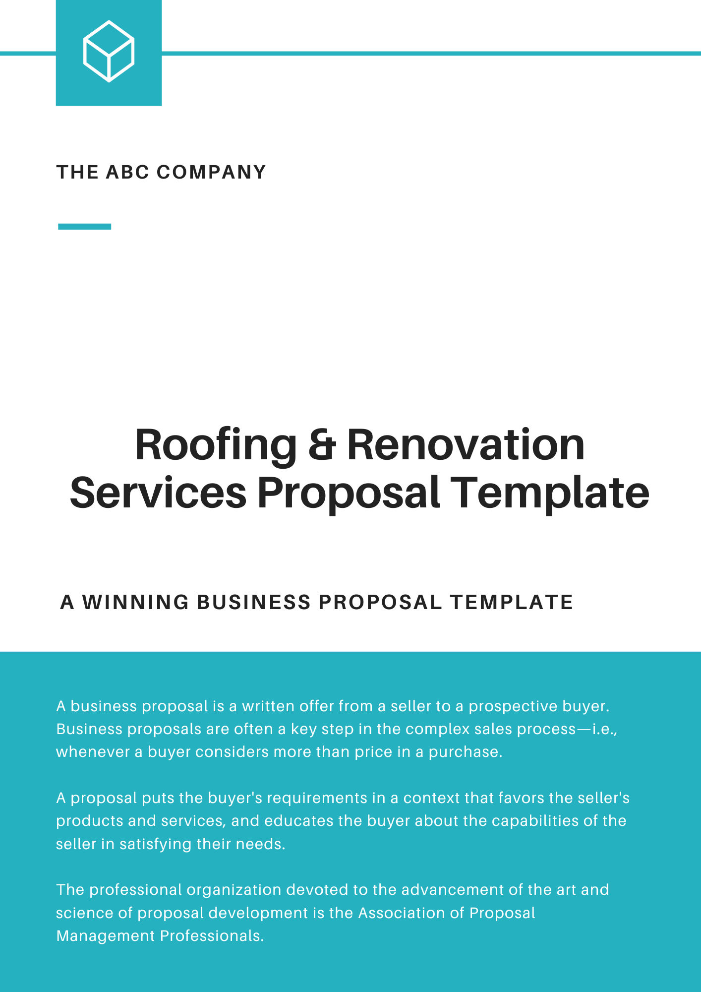 Roofing and Renovation Services Business Proposal Template