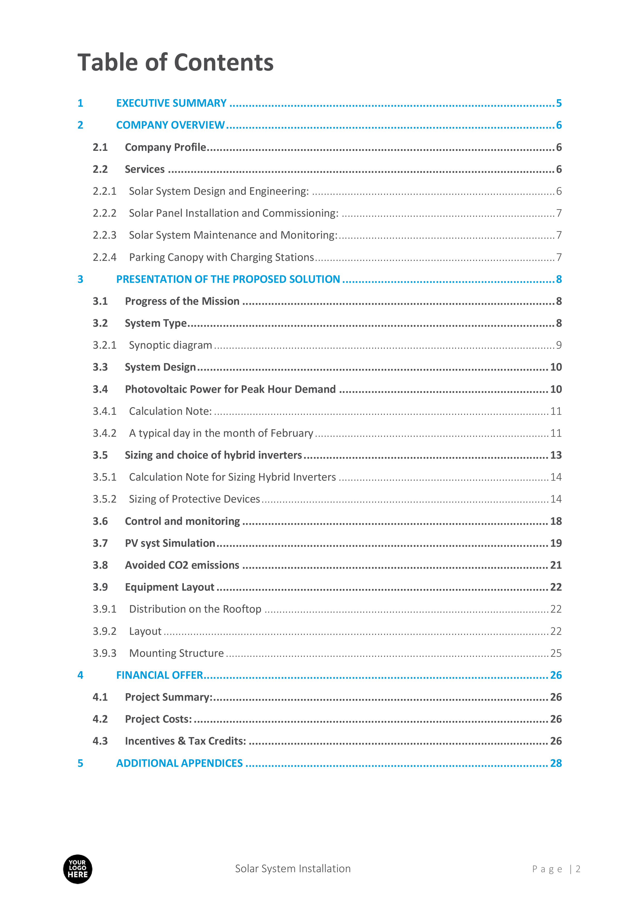 Solar Panel System Installation Business Proposal Template - Image 3