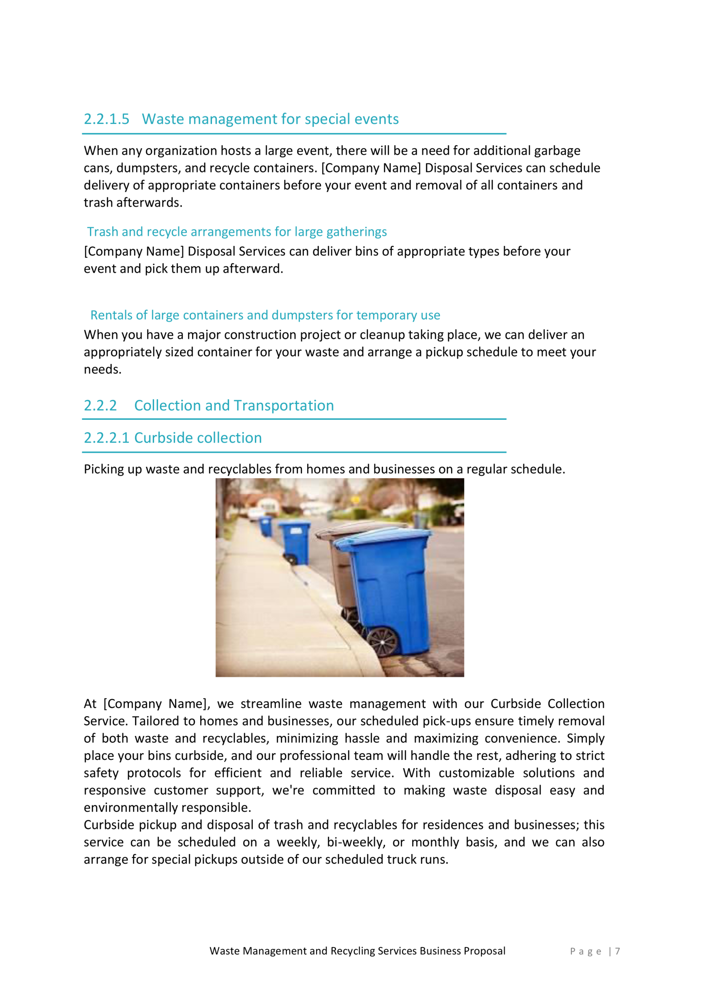 Waste Management and Recycling Services Proposal Template - RFPLY ...