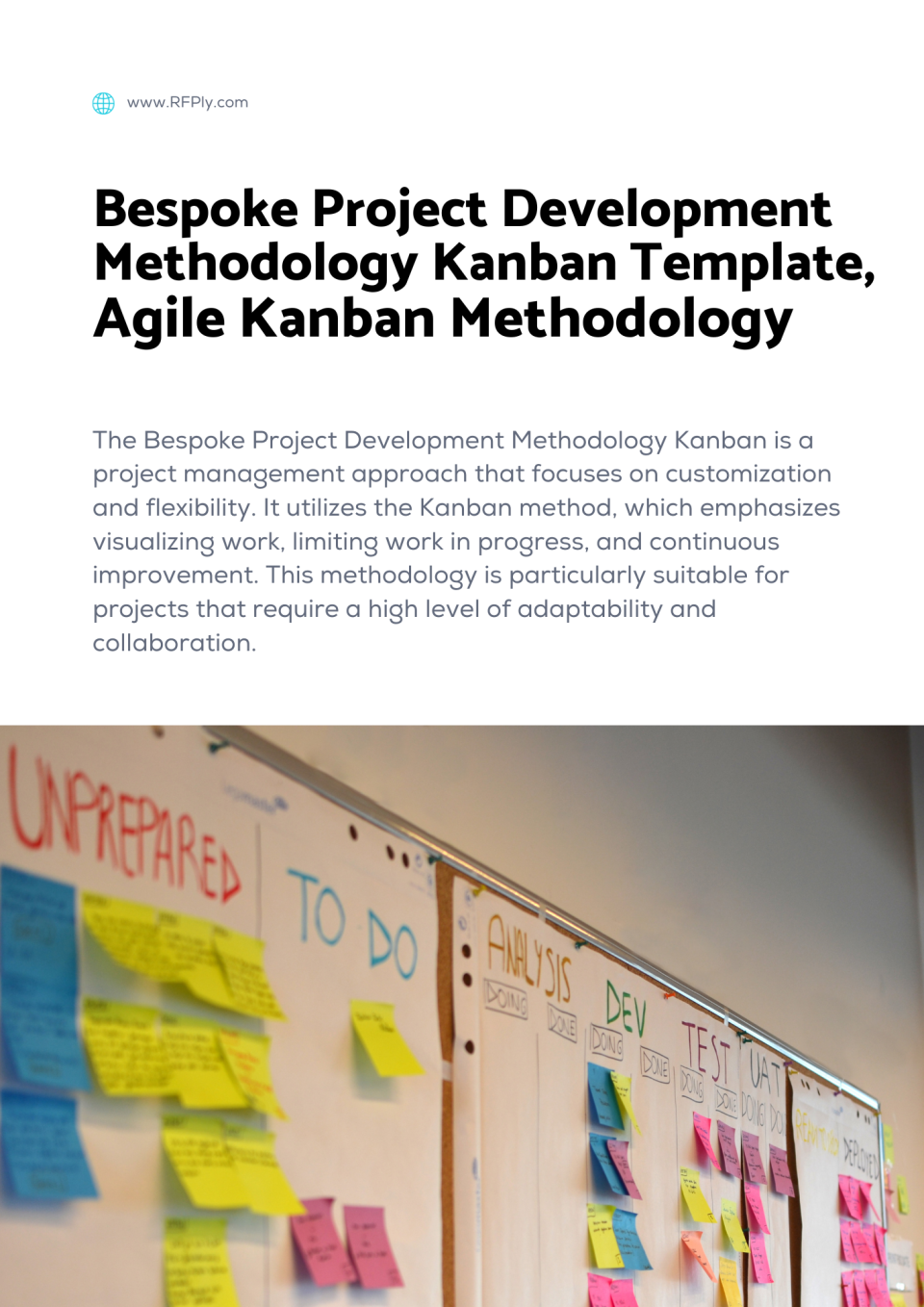 Bespoke Project Development Methodology Kanban Template, Agile Kanban ...