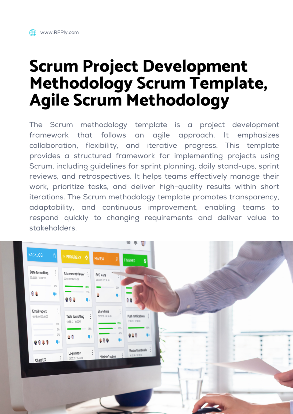Scrum Project Development Methodology Scrum Template, Agile Scrum ...