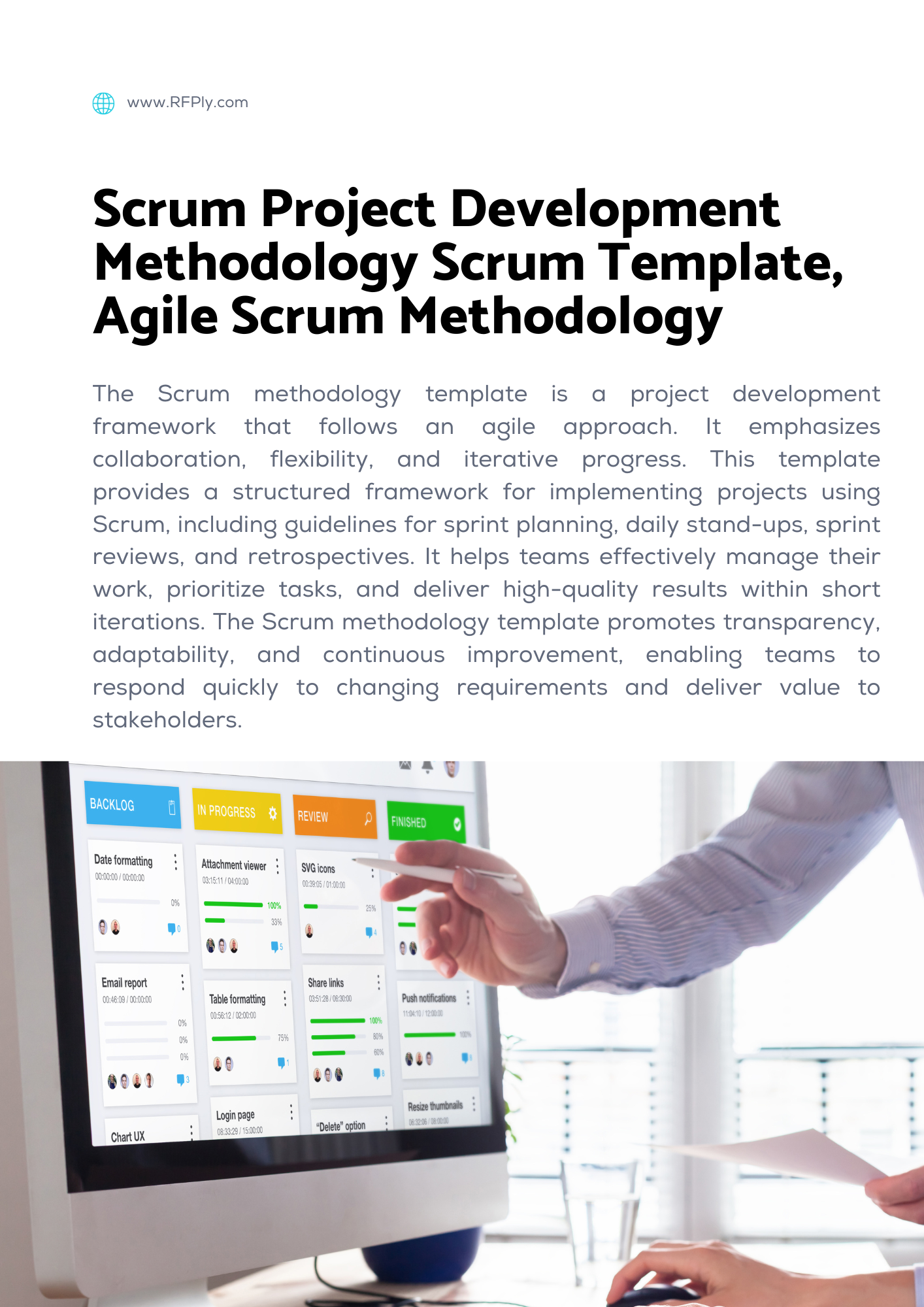 Scrum Project Development Methodology Scrum Template, Agile Scrum Methodology