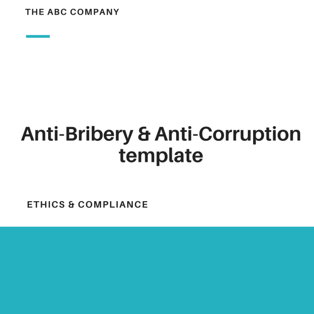 Anti-Bribery & Anti-Corruption Policy Template
