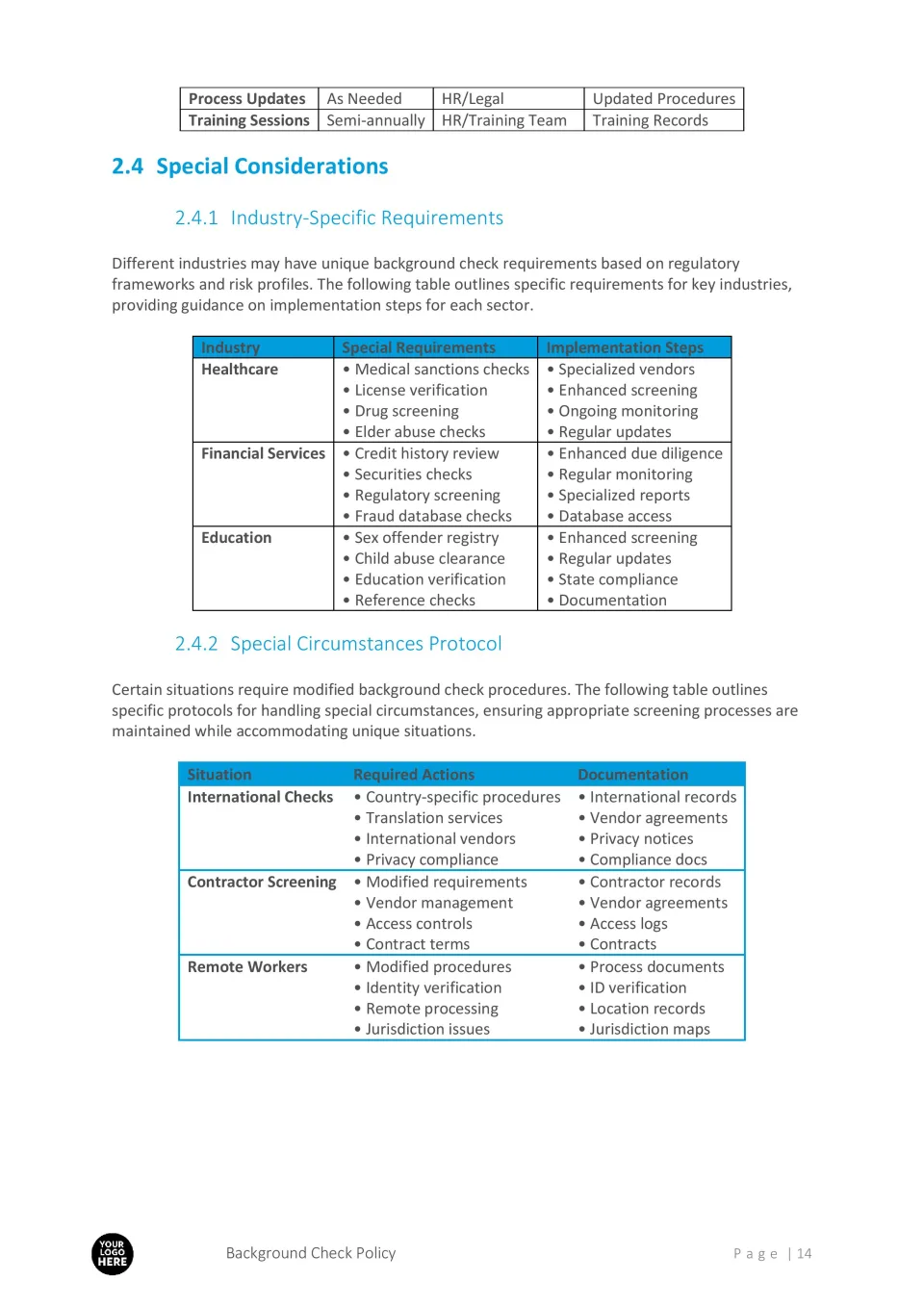 Background Check Policy template - RFPLY - Proposal Templates