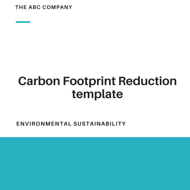 Carbon Footprint Reduction Policy Template for RFP Vendor responsibility