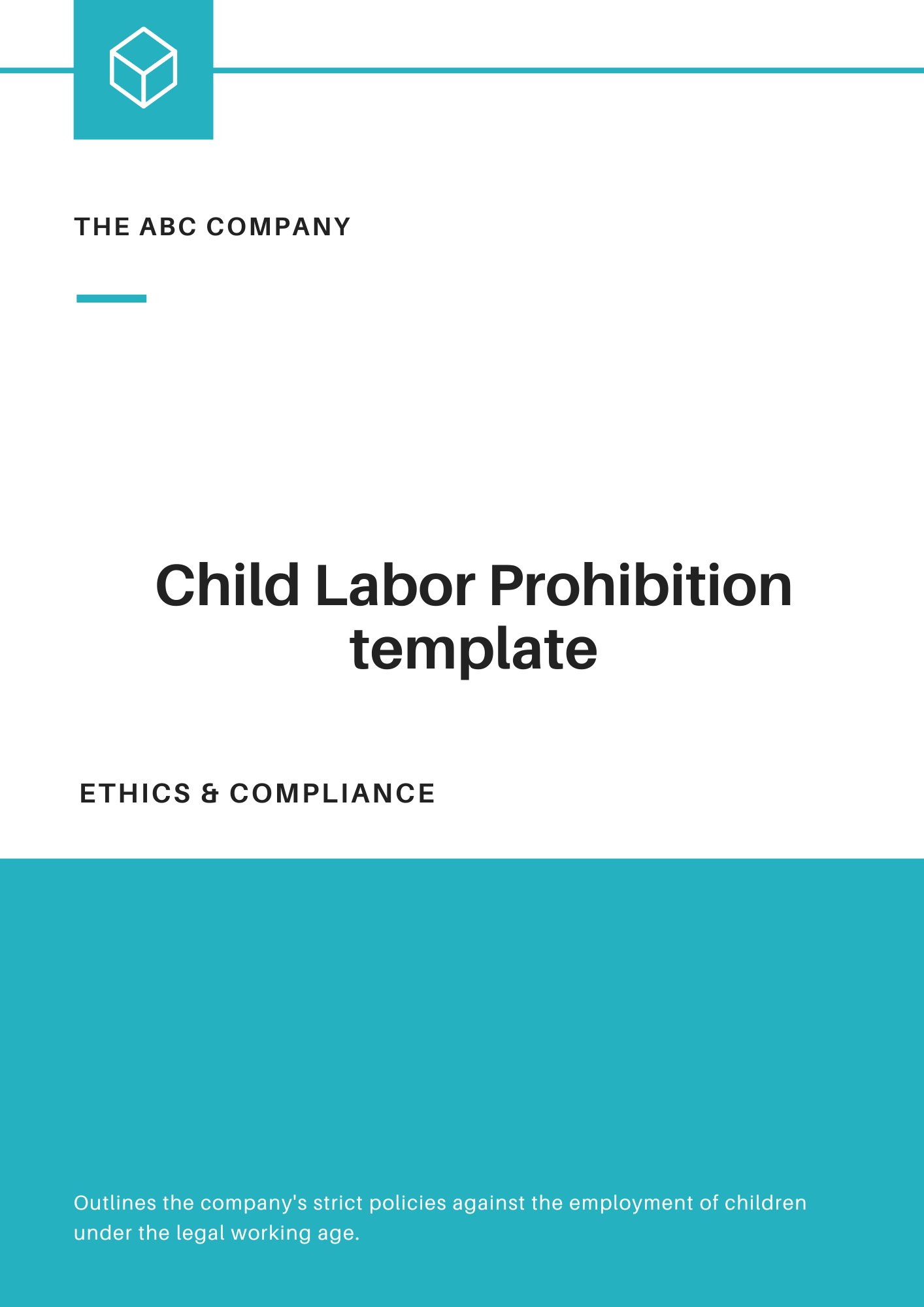 Child Labor Prohibition Policy Template