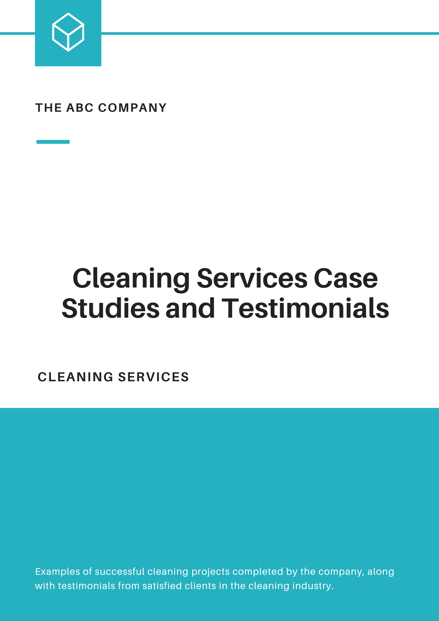 Cleaning Services Case Studies and Testimonials Template Appendice