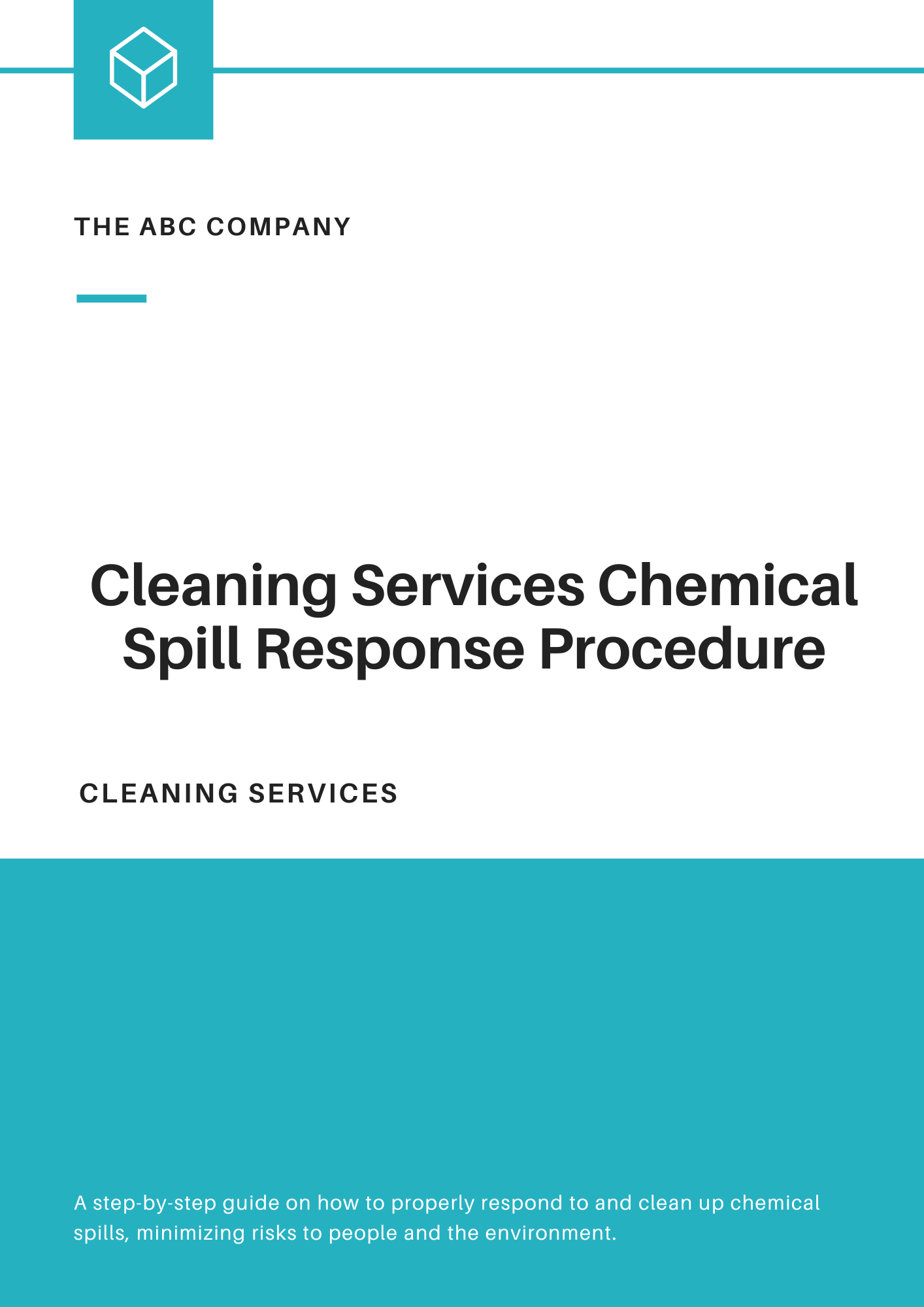 Cleaning Services Chemical Spill Response Procedure Policy Template