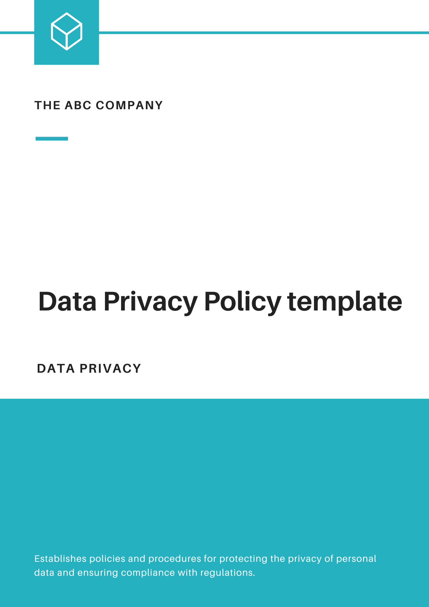 Data Privacy Policy template