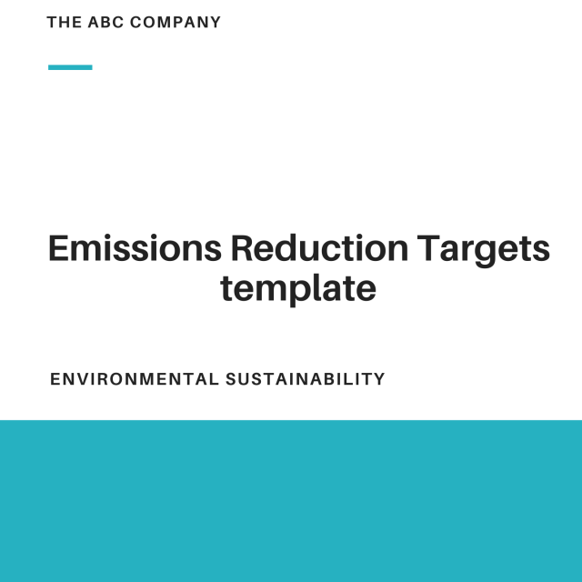 Emissions Reduction Targets Policy Template for RFP Vendor responsibility