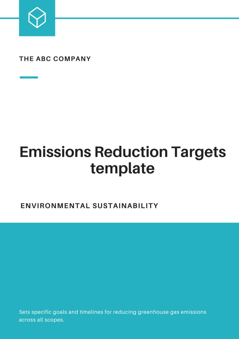 Emissions Reduction Targets Policy Template for RFP Vendor ...