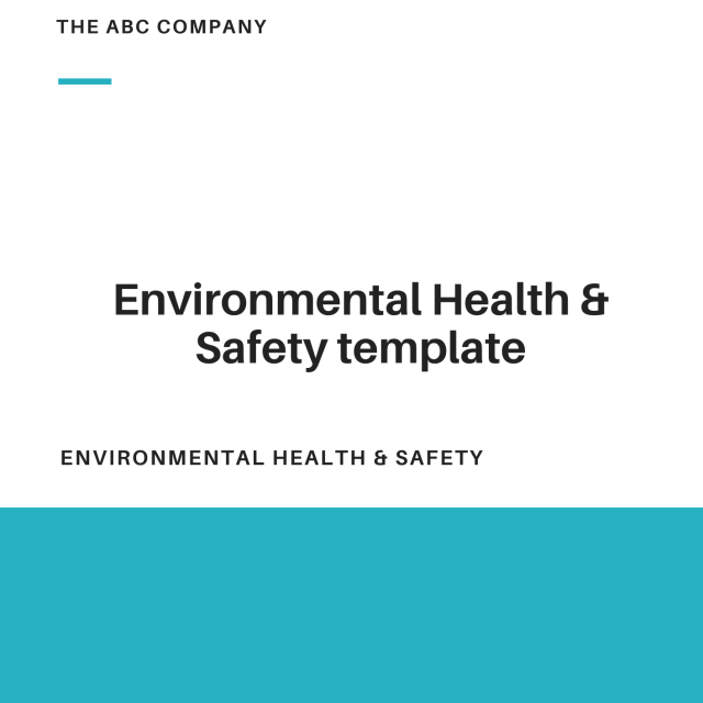Environmental Health & Safety template for RFP Vendor responsibility