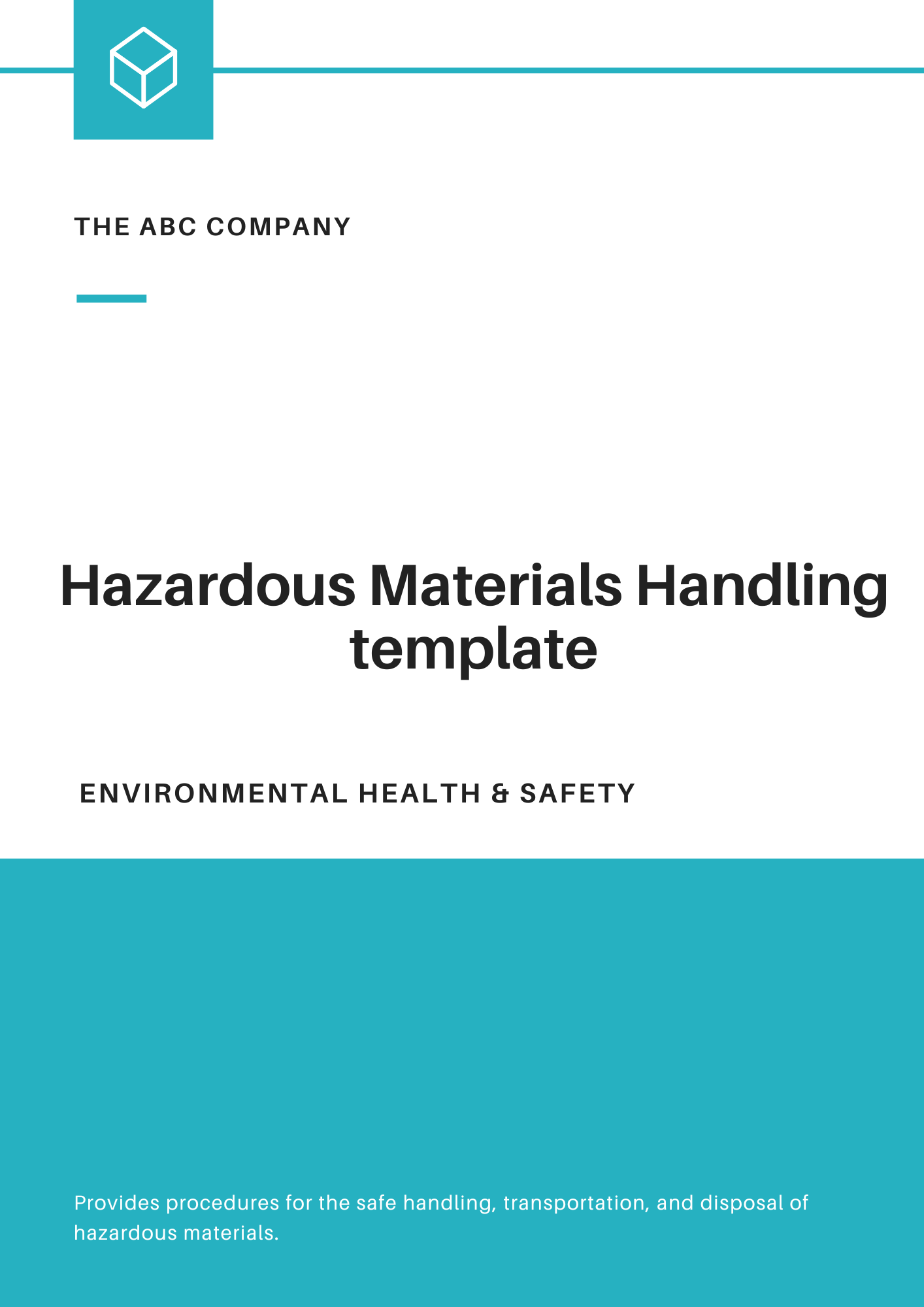 Hazardous Materials Handling Policy Template
