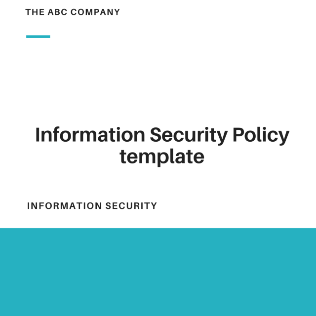 Information Security Policy template