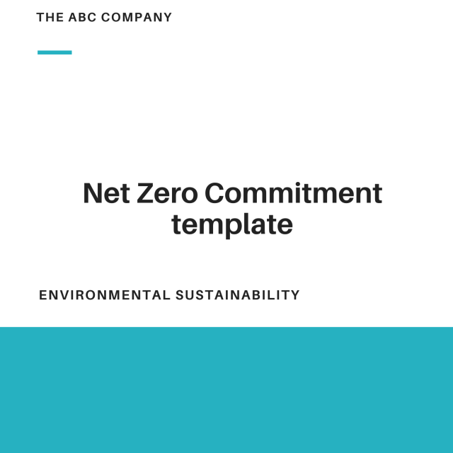 Net Zero Commitment Policy Template