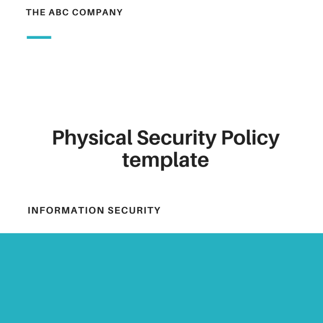 Physical Security Policy template