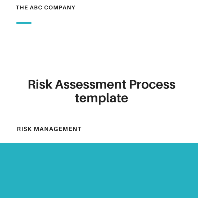 Risk Assessment Process, Policy Template