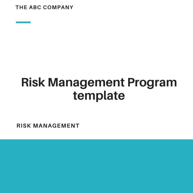 Risk Management Program Policy Template for RFP vendor responsibility