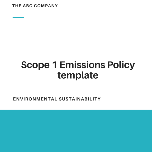Scope 1 Emissions Policy Template