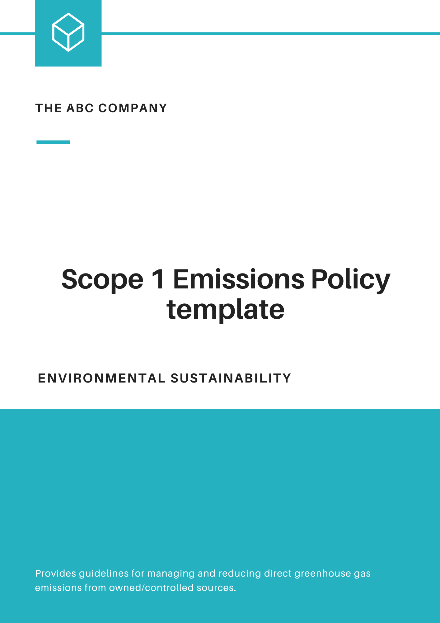 Scope 1 Emissions Policy Template