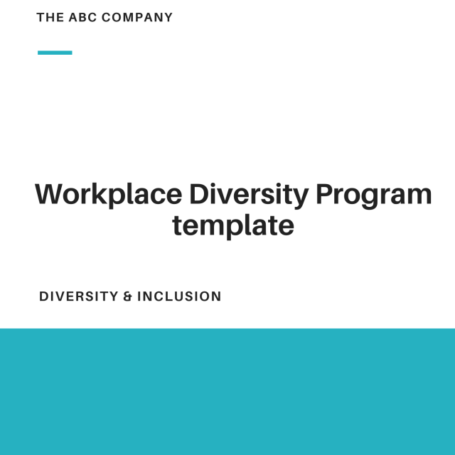 Workplace Diversity Program Policy Template