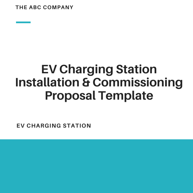 EV Charging Station Installation and Commissioning Proposal Template