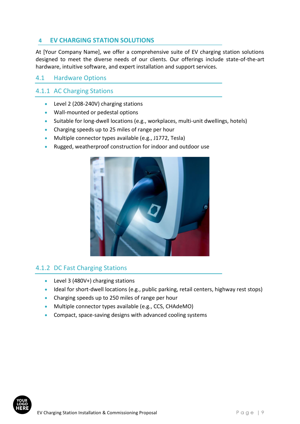 EV Charging Station Installation and Commissioning Proposal Template ...