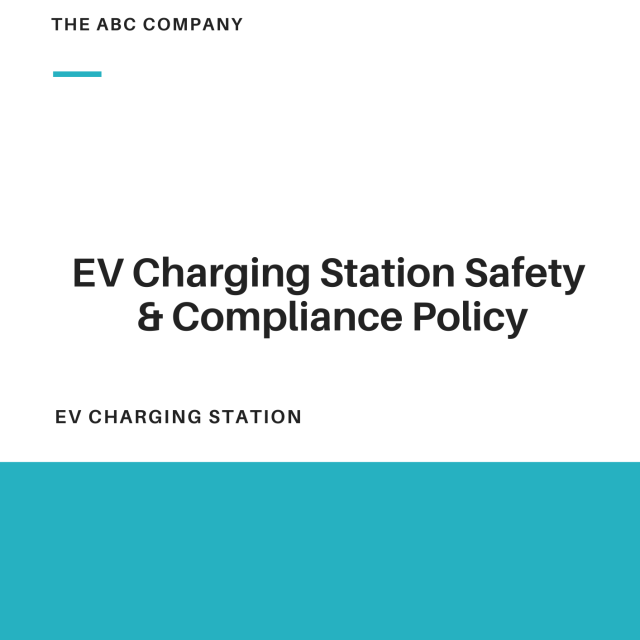 EV Charging Station Safety and Compliance Policy Template